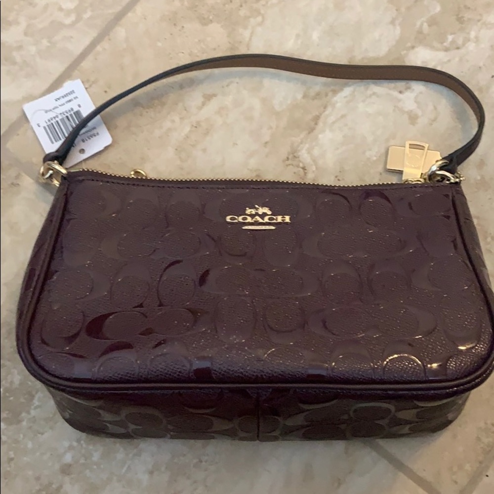 Coach burgundy small purse